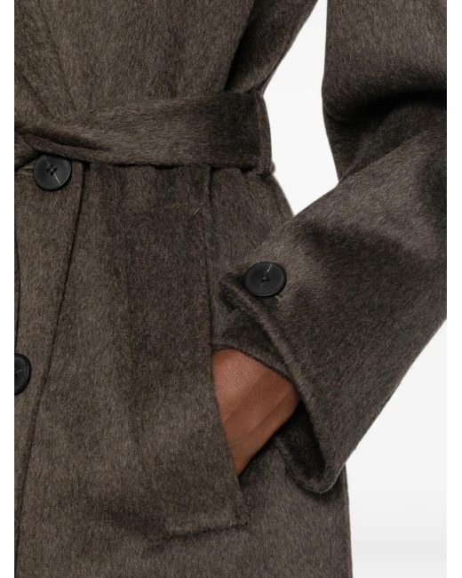 The Dynamis Studio Brown Double-Breasted Belted Coat