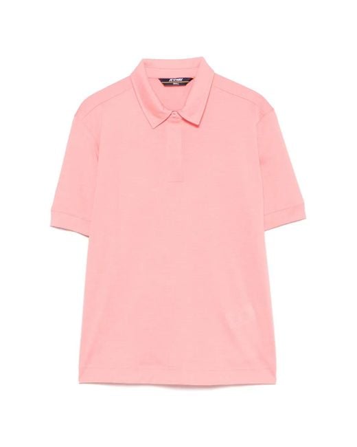 K-Way Pink Auzielle Short-Sleeve Polo Shirt