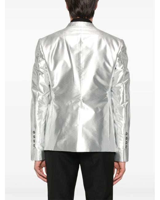 SAPIO Gray Tela Single-Breasted Blazer for men