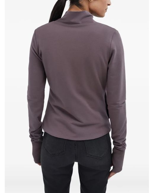 MARCELLA Purple Hoyt Cowl-Neck Zip Jacket