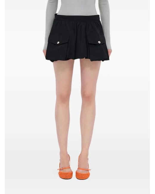 MSGM Black Cargo-Pocket Mini Skirt
