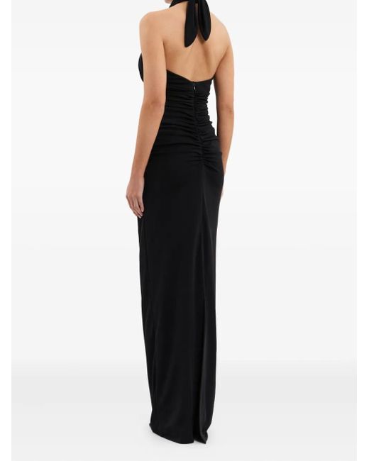 Rebecca Vallance Black Mischa Neckholder-Maxikleid
