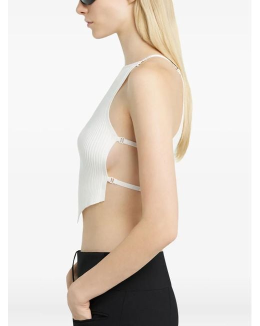 Courreges Cropped Top in het White