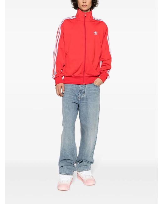 Adidas Red Firebird Trefoil-Logo Jacket for men