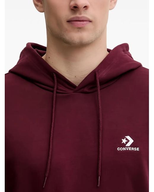 Converse Red Logo Hooded Sweatshirt for men