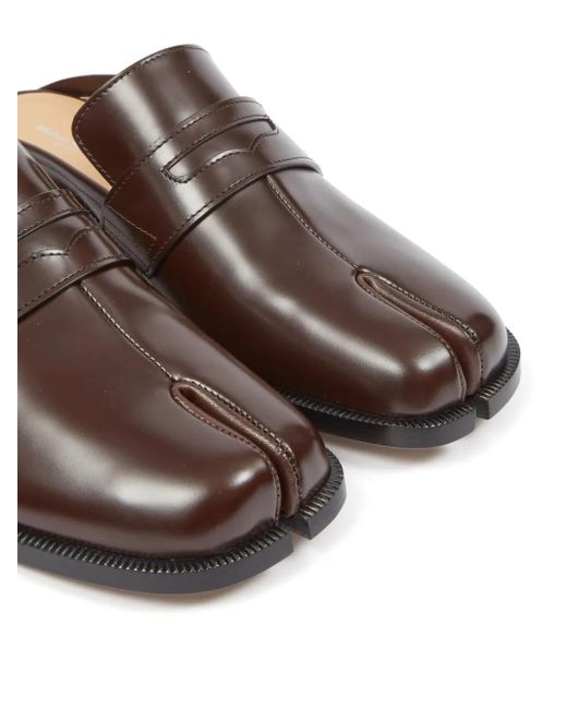Maison Margiela Brown Tabi City Leather Mules