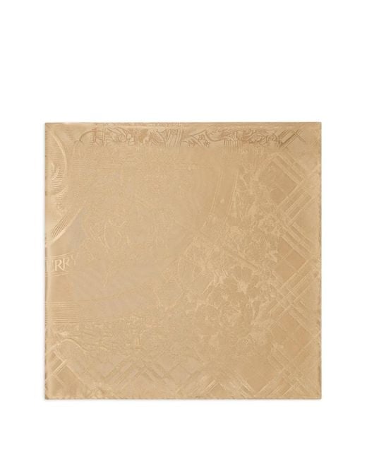 Burberry Natural Foulard En Soie À Motif Floral