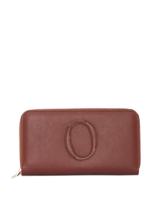 Orciani Purple Portemonnaie Mit Logo-Patch