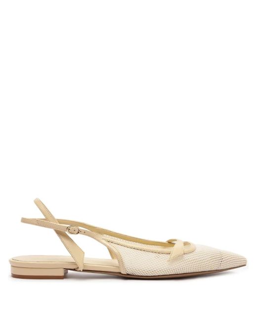 Alexandre Birman Natural Tita Ballet Flats