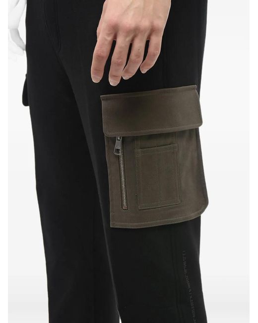 Neil Barrett Black Cargo-Pocket Track Pants for men