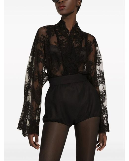 Dolce & Gabbana Black Sheer Lace Jacket