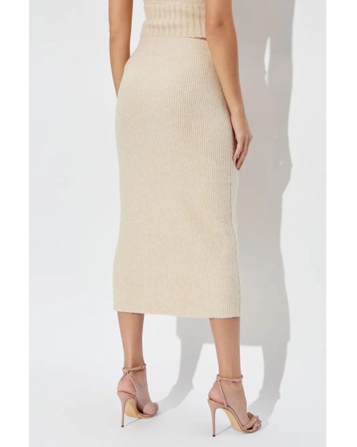 Cult Gaia Natural Jodie Knit Skirt