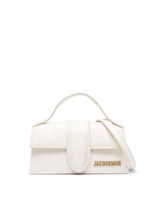 Mini sac Le Bambino en cuir Jacquemus en coloris White
