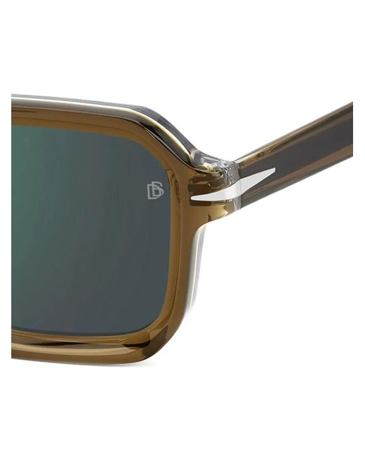 David Beckham Green Square-Frame Sunglasses for men