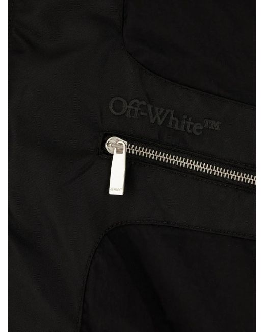 Off-White c/o Virgil Abloh Black Zip Bomber Jacket for men