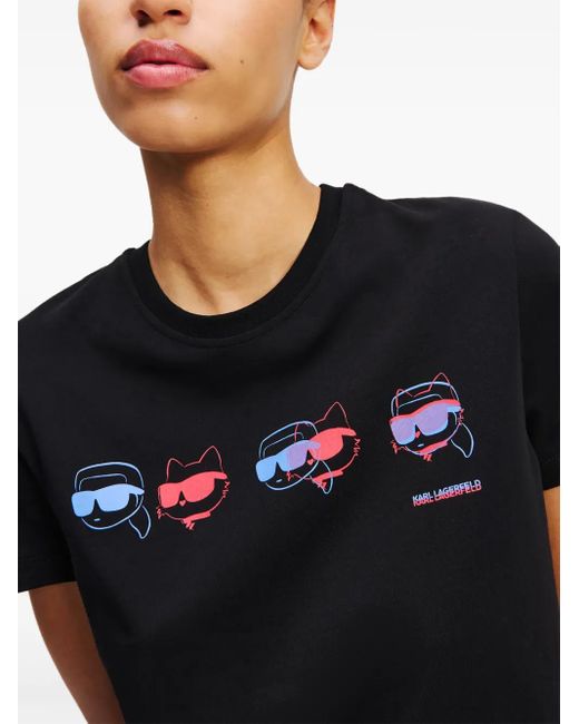 Karl Lagerfeld Black Printed T-Shirt
