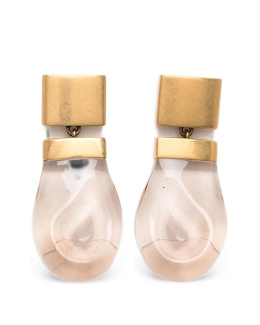 Khaite Natural Keefe Resin Drop Earrings