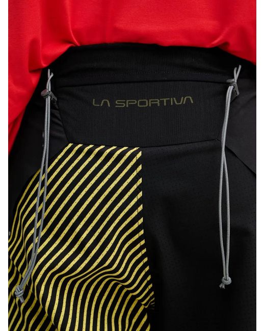 La Sportiva Black Flow 5" Logo-Print Layered Shorts for men