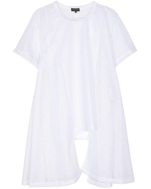 メンズ Comme des Garçons ドレープ Tシャツ White