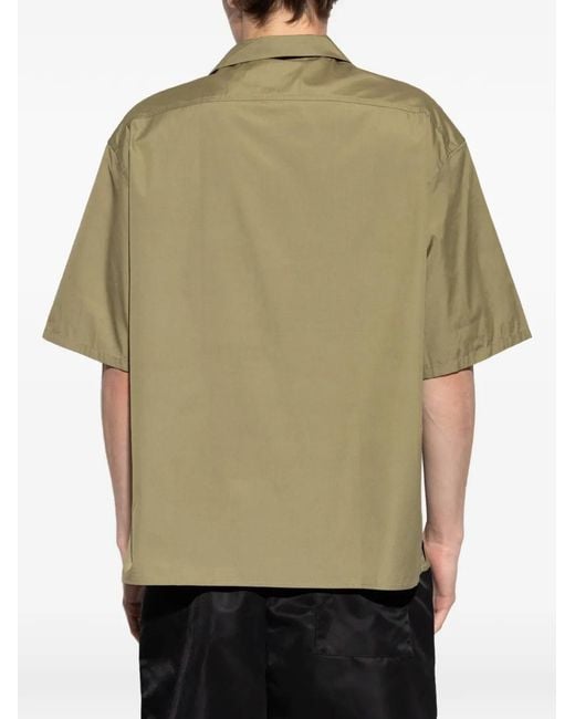 KENZO Natural Tulip-Embroidered Short-Sleeve Shirt for men