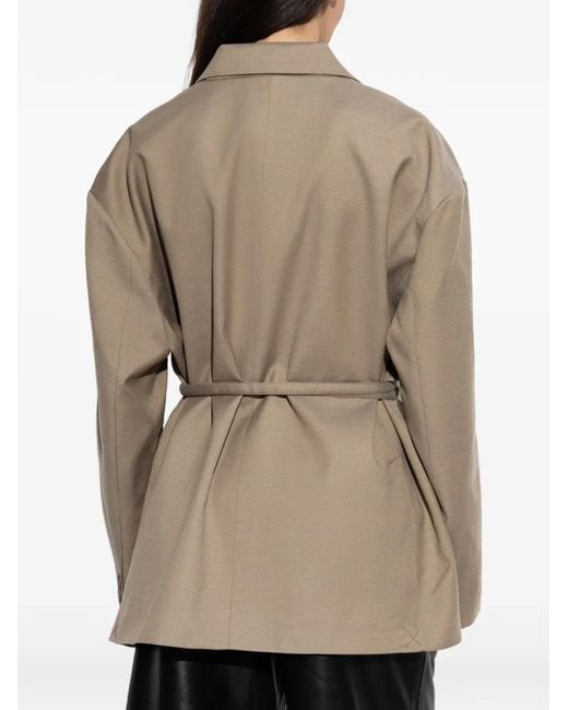 Gestuz Natural Belted Single-Breasted Blazer