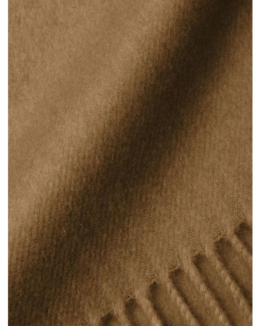 Prada Brown Enamel Triangle-Logo Scarf