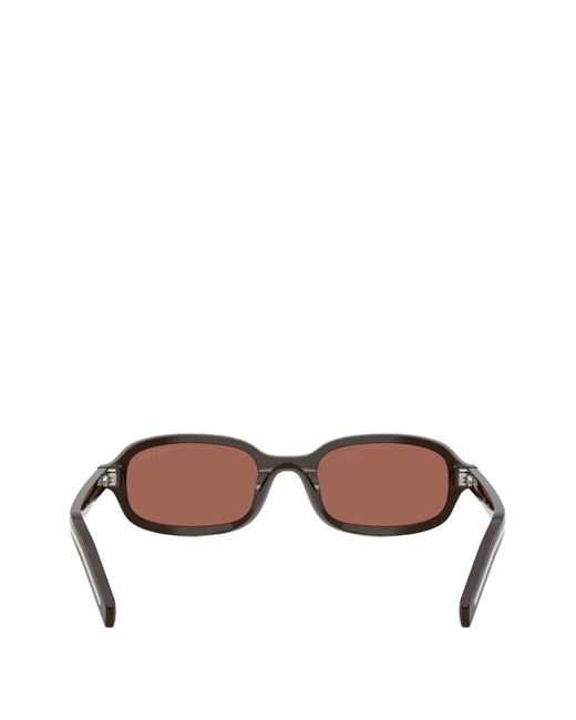 Prada Pink Rectangle-Frame Sunglasses