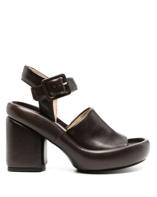 Lemaire Black 105mm Padded Leather Sandals