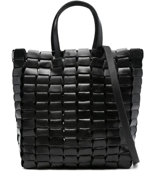 Bolso shopper tejido de piel Dragon Diffusion de color Black