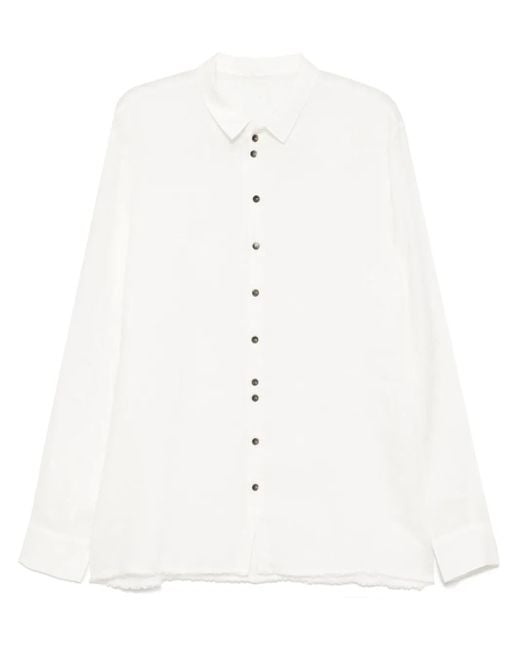 Label Under Construction White Button-Up Shirt for men
