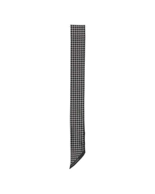 Tagliatore White Geometric-Print Scarf for men