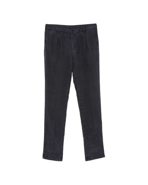 Pal Zileri Blue Straight-Leg Pleated Trousers for men