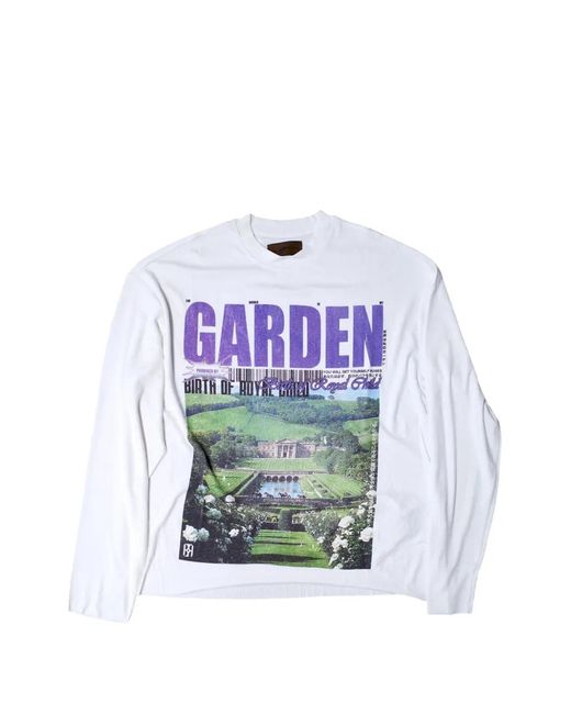 BIRTH OF ROYAL CHILD White Printed Long-Sleeve T-Shirt for men