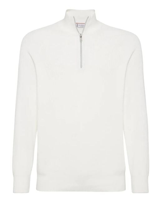 Brunello Cucinelli Katoenen Trui in het White voor heren