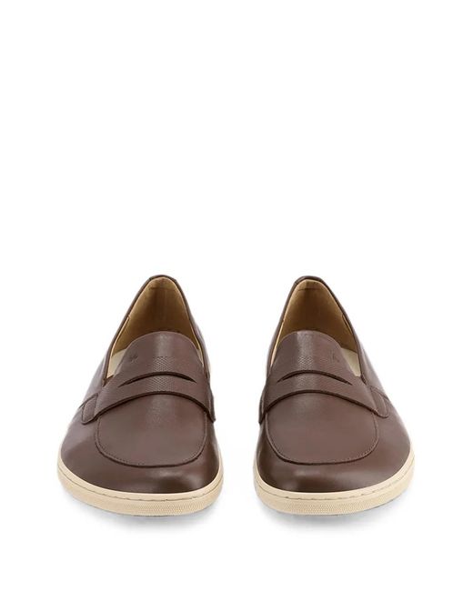 Be Lenka Brown Baskets Buena En Cuir Sans Lacets