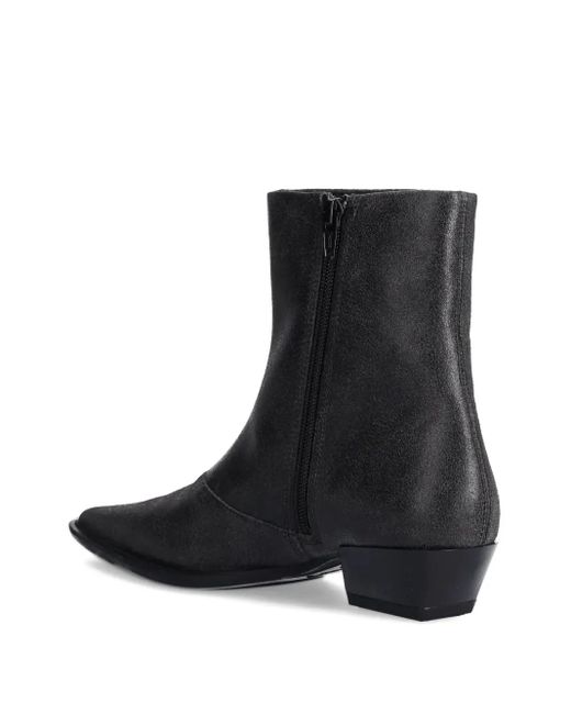 Vagabond Black 40Mm Cassie Pointed-Toe Zip Boots