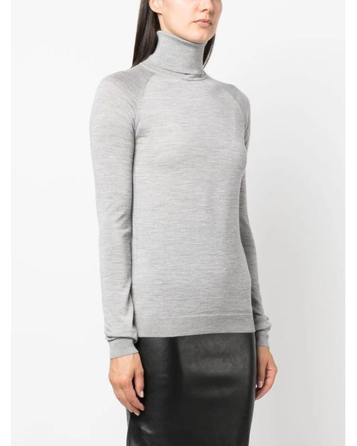 ARMARIUM Gray Roll-Neck Fine-Knit Jumper