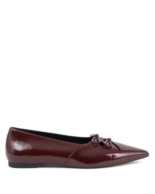 Vagabond Brown Hermine Patent Leather Ballet Flats