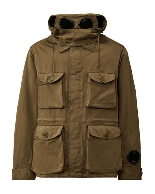 C P Company Green Mille Hooded Jacket for men