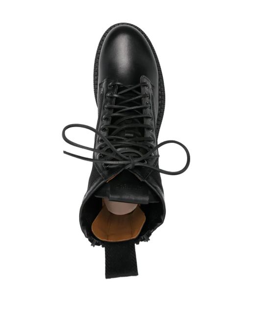 Buttero Black Cargo Leather Boots for men
