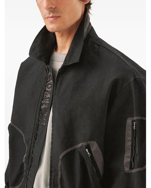 Massimo Osti Studio Black Zip Pockets Jacket for men