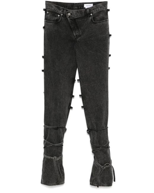 McQueen Black Tied Jeans for men