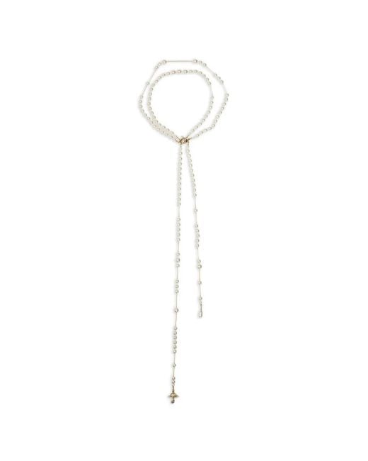 Vivienne Westwood White Orb Faux-Pearl Necklace