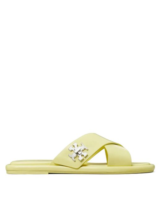 Tory Burch Yellow Leather Slides