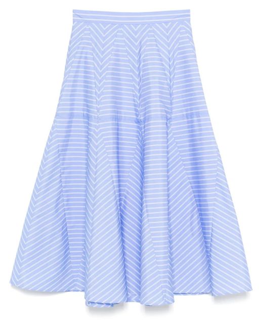 Gonna Midi A Righe di Sandro in Blue