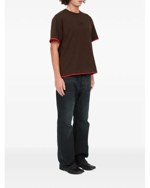 MM6 by Maison Margiela Black Reversible Cotton T-Shirt for men