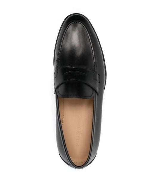 Scarosso Black Stefano Leather Loafers for men