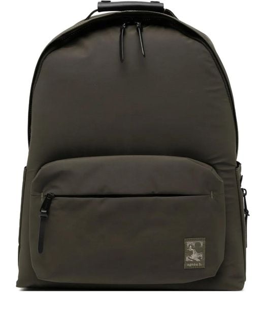 Agnes B. Black Logo-Patched Backpack for men
