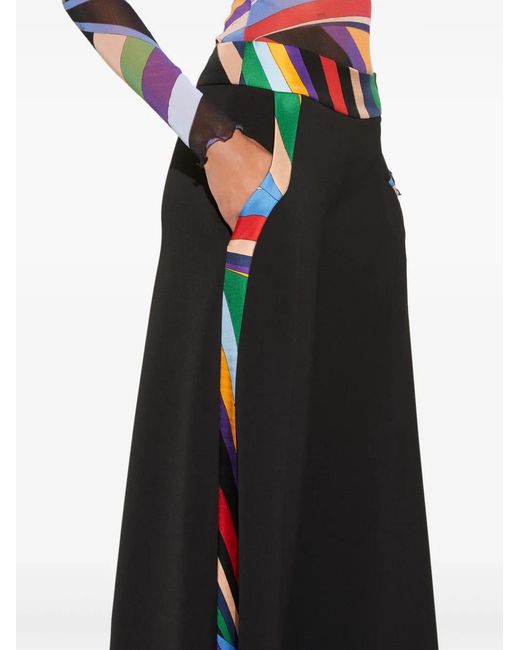 Emilio Pucci Black Wide-Leg Trousers