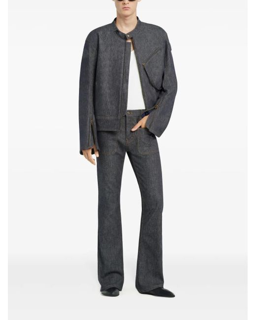 Courreges Black Denim Bomber Jacket for men